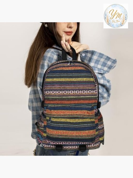 Vintage Boho Ethnic Fashion Backpack Purse Shoulder Bag Adjustable Strap main image 6